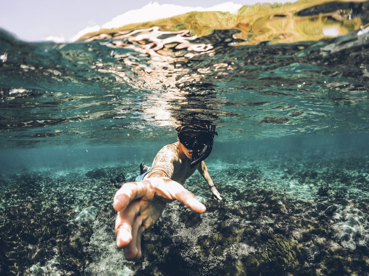 Snorkeling di Terumbu Karang Pulau Lengkuas